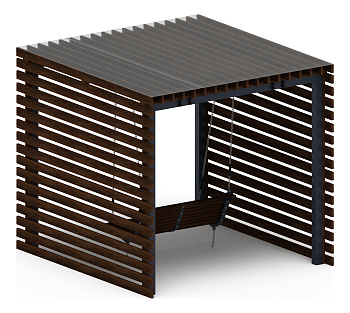 Пергола с диваном - МФ 78.01.01-И1 /с поликарбонатом/