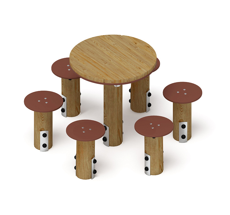 Столик взрослый (лиственница орех) МФ 32.01.05-Л.И1.02