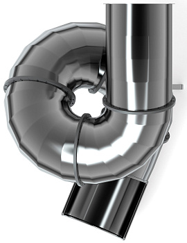 Горка тоннельная винтовая 2000 нержавеющая сталь SNST 2000.764